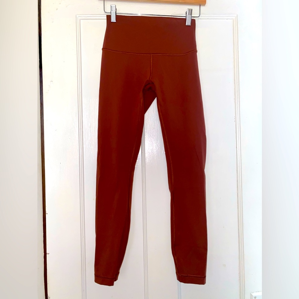 Rust Red High-Waisted Leggings
